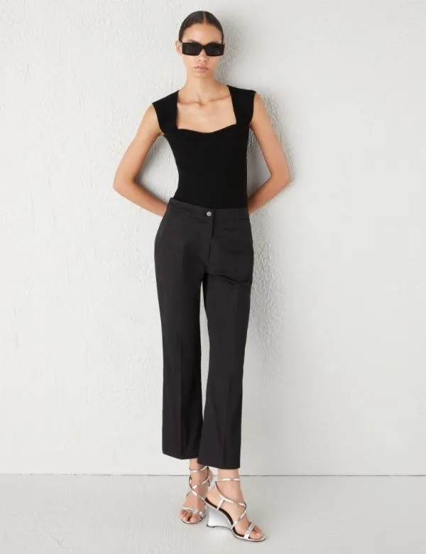 Marella Trousers Women Satin Trousers Black