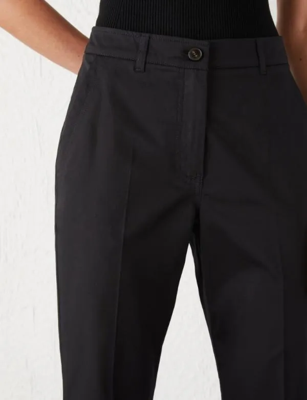 Marella Trousers Women Satin Trousers Black