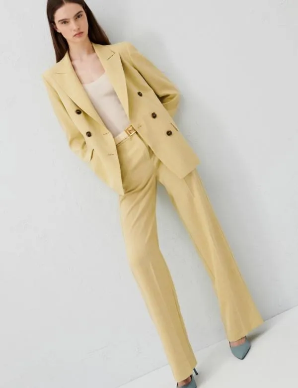 Marella Trousers Women Straightleg Trousers Yellow