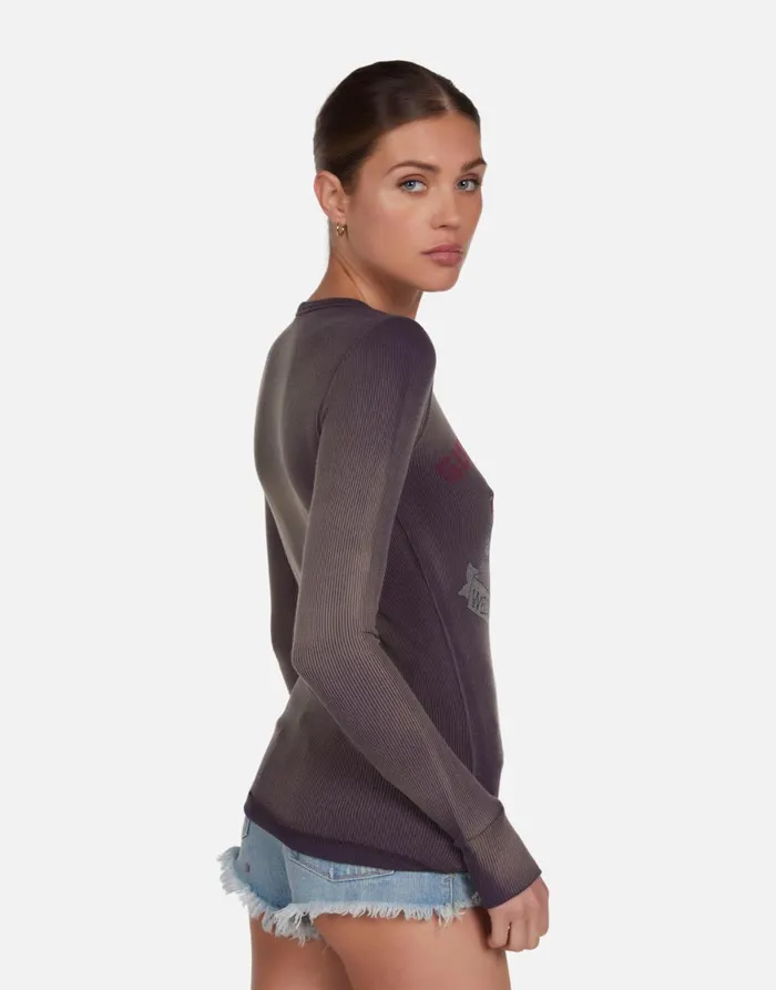 McKinley Guns N039 Roses Welcome To The Jungle Vintage Smoke Women039s Lauren Moshi Long Sleeve
