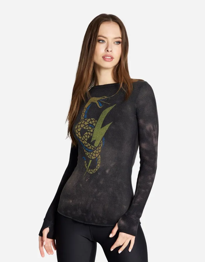 McKinley Lightning Snake Sunfade Onyx Women039s Lauren Moshi Long Sleeve