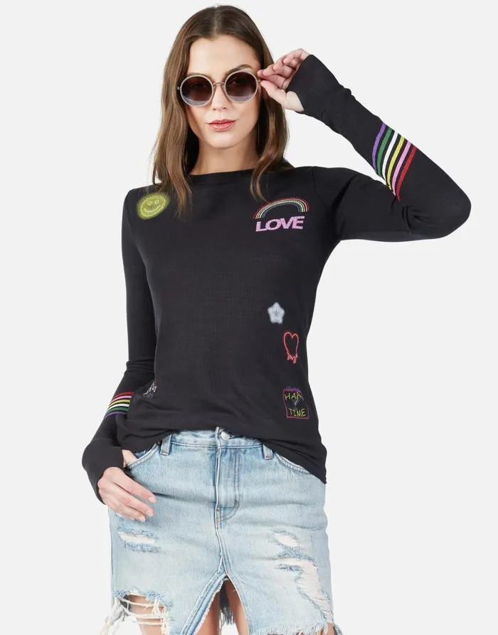 McKinley Neon Signs Onyx Women039s Lauren Moshi Long Sleeve