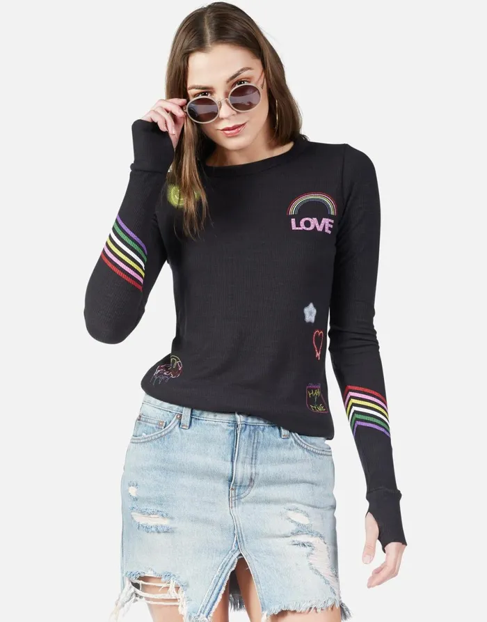 McKinley Neon Signs Onyx Women039s Lauren Moshi Long Sleeve