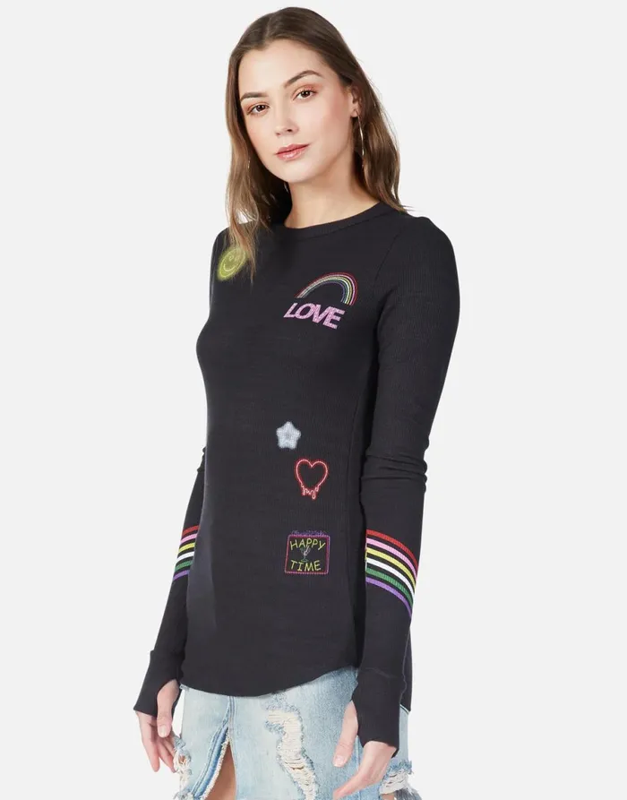 McKinley Neon Signs Onyx Women039s Lauren Moshi Long Sleeve