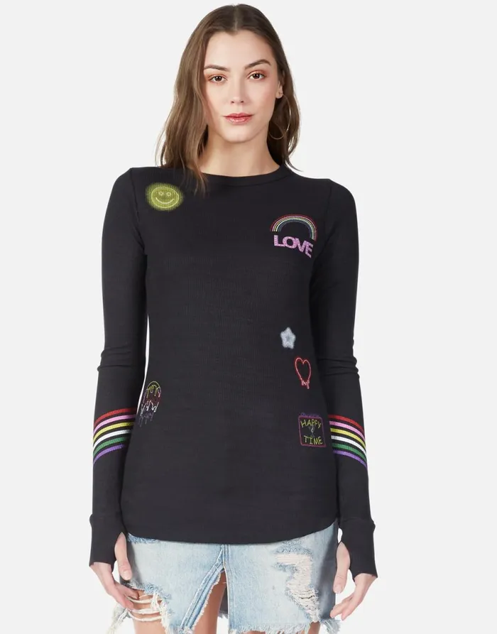 McKinley Neon Signs Onyx Women039s Lauren Moshi Long Sleeve