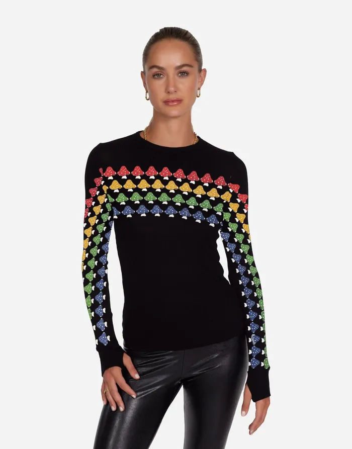 McKinley Rainbow Mushrooms Onyx Women039sMen039s Lauren Moshi Hoodies
