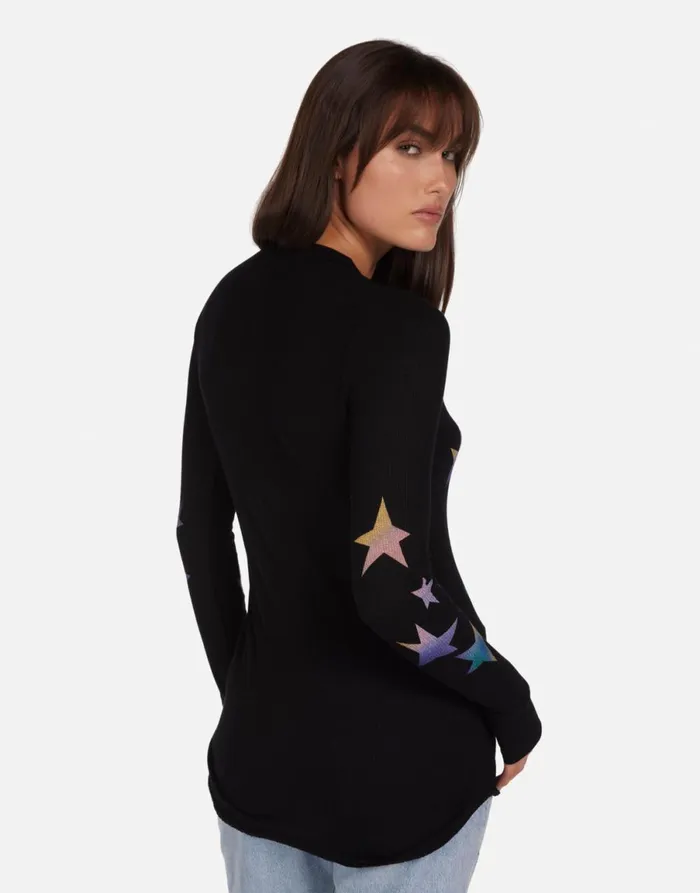 McKinley Rainbow Stars Black Women039s Lauren Moshi Long Sleeve