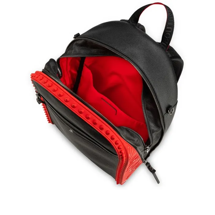 Men Backparis Backpack 8211 Calf Leather And Rubber 8211 Black Christian Louboutin Backpacks