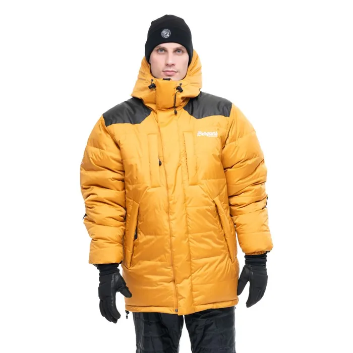 Men Bergans Of Norway Down Jackets Expedition Down Unisex Parka Arctic Ocean Yellow Black