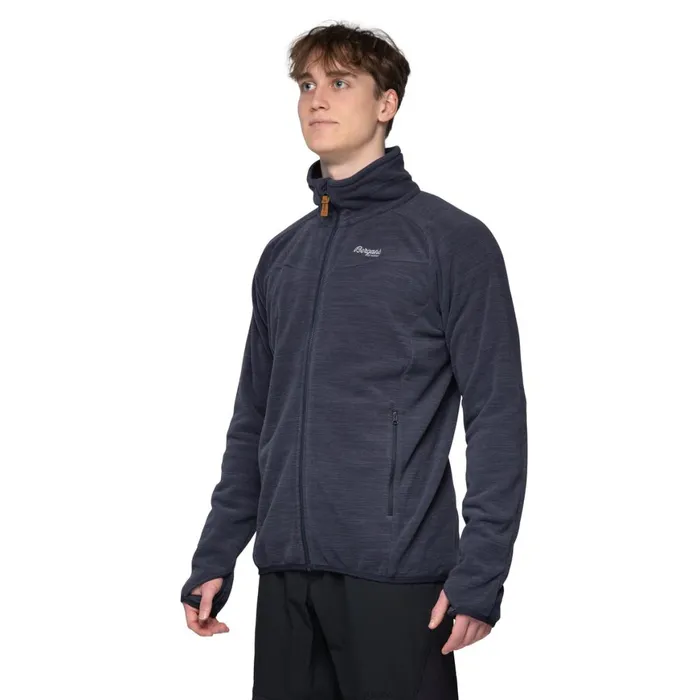 Men Bergans Of Norway Fleece Hareid Fleece Jacket Nohood Dark Navy