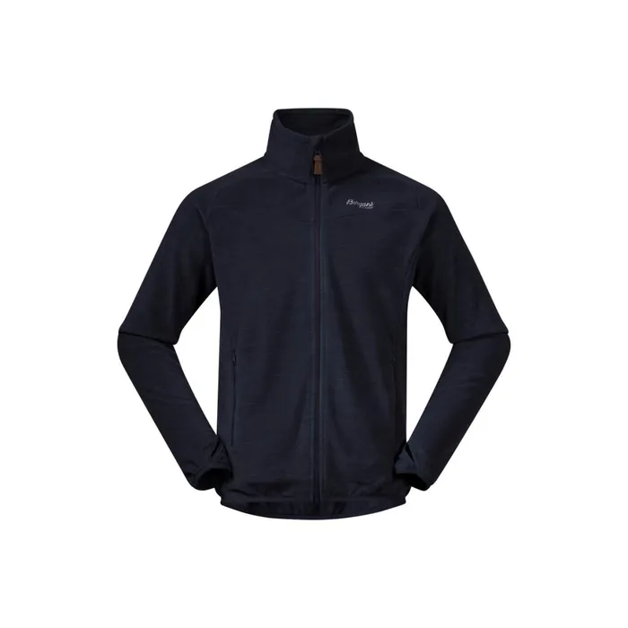 Men Bergans Of Norway Fleece Hareid Fleece Jacket Nohood Dark Navy