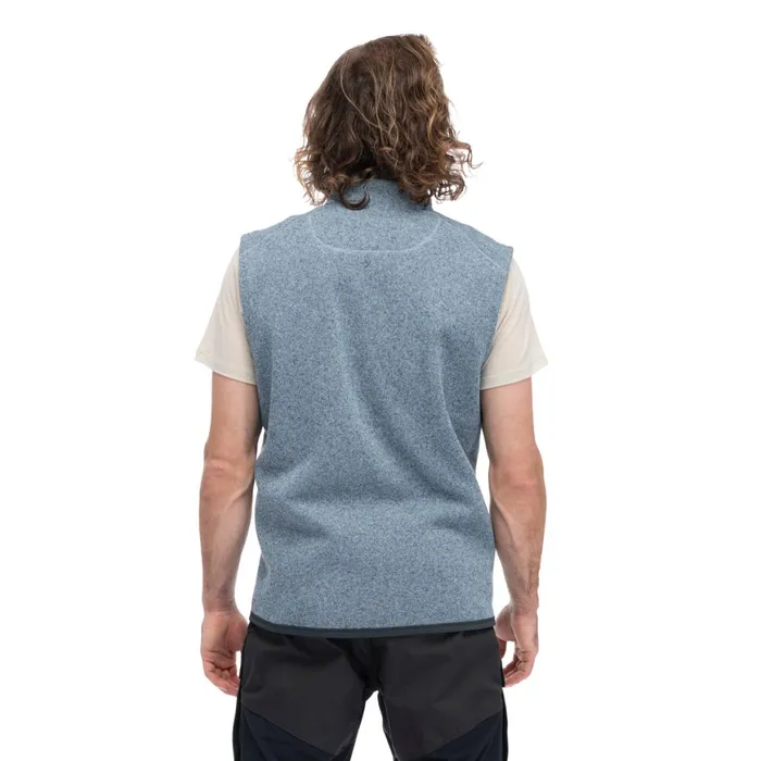 Men Bergans Of Norway Fleece Kamphaug Knitted Vest Husky Blue