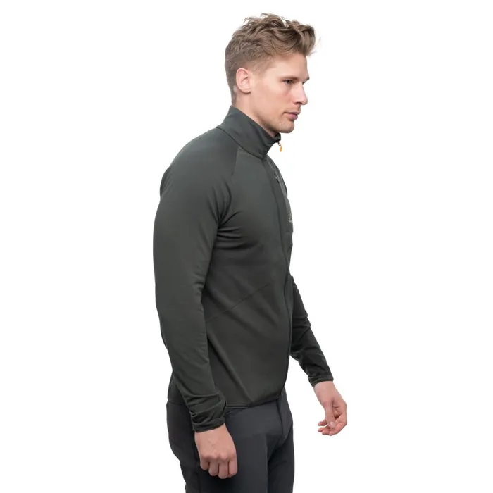 Men Bergans Of Norway Fleece Y Lightline Essence Midlayer Jacket Dark Shadow Grey