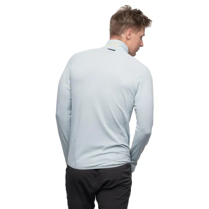 Men Bergans Of Norway Fleece Y Lightline Essence Midlayer Jacket Pearl Grey