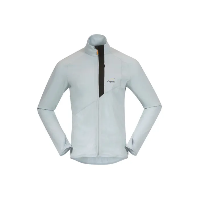 Men Bergans Of Norway Fleece Y Lightline Essence Midlayer Jacket Pearl Grey