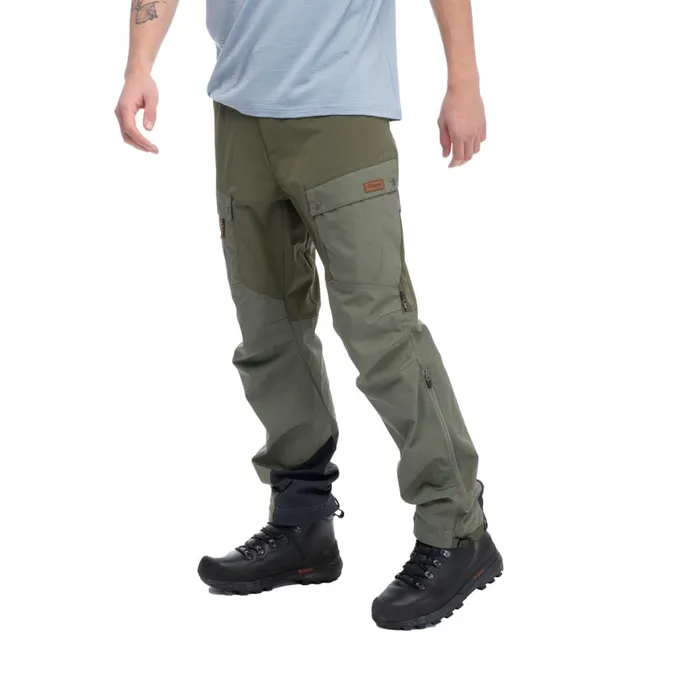 Men Bergans Of Norway Hiking Pants Nordmarka Favor Outdoor Pants Green Mud