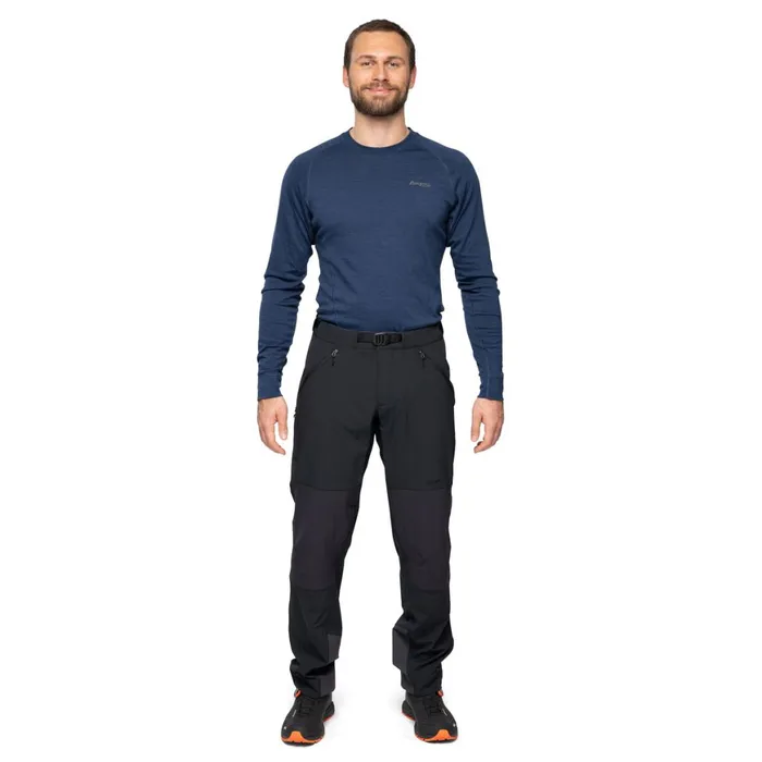 Men Bergans Of Norway Hiking Pants Vaagaa Softshell Pants Black