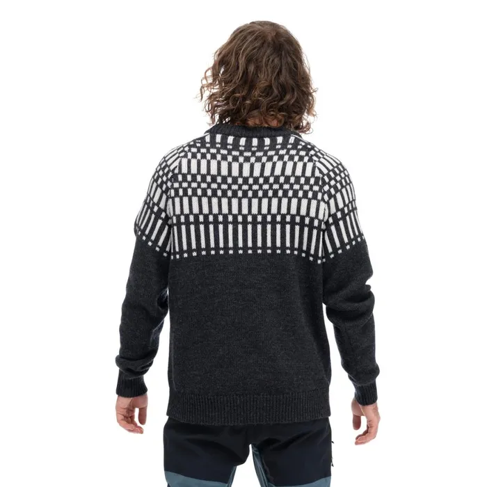 Men Bergans Of Norway Jumpers And Long Sleeves Nordmarka Merino Jumper Dark Shadow Grey Aluminium