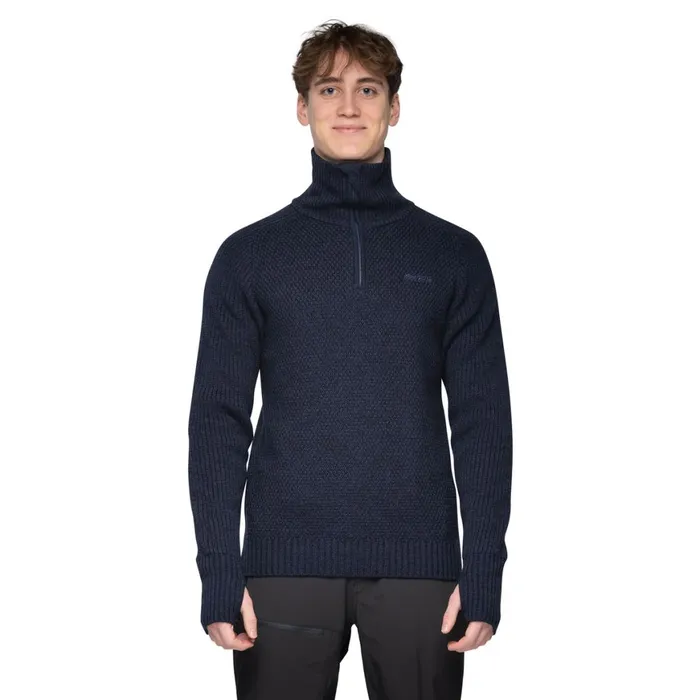 Men Bergans Of Norway Jumpers And Long Sleeves Ulriken Jumper Navy Blue