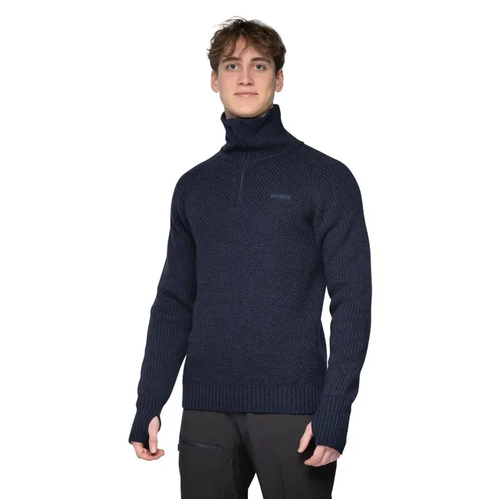 Men Bergans Of Norway Jumpers And Long Sleeves Ulriken Jumper Navy Blue