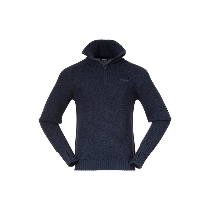 Men Bergans Of Norway Jumpers And Long Sleeves Ulriken Jumper Navy Blue