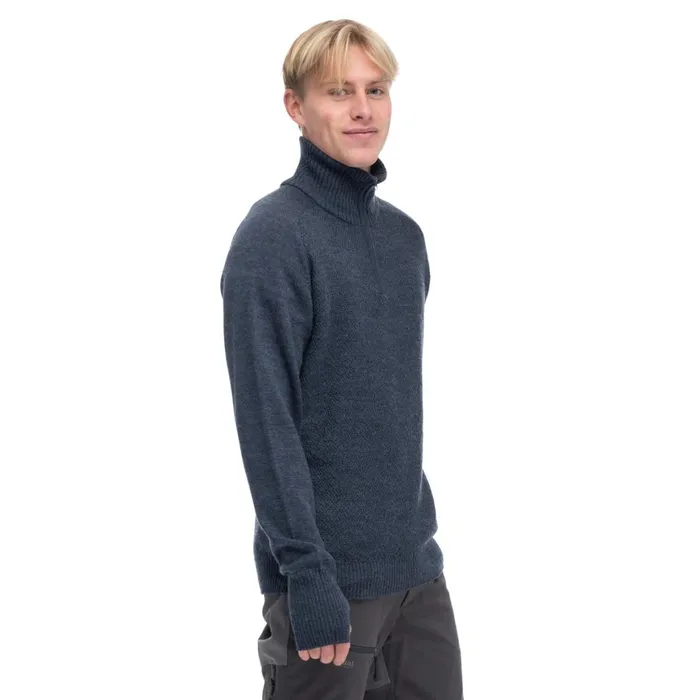 Men Bergans Of Norway Jumpers And Long Sleeves Ulriken Light Merino Jumper Orion Blue