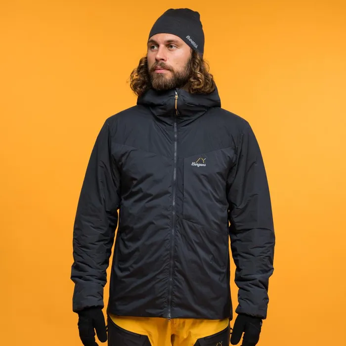 Men Bergans Of Norway Softshell Jackets Y Mountainline Insulated Windbreaker Jacket Dark Shadow Grey
