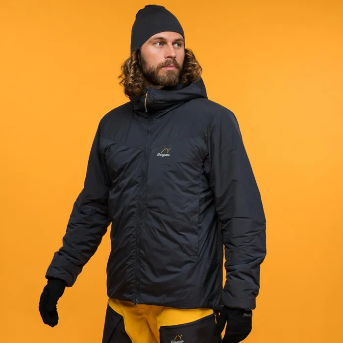 Men Bergans Of Norway Softshell Jackets Y Mountainline Insulated Windbreaker Jacket Dark Shadow Grey