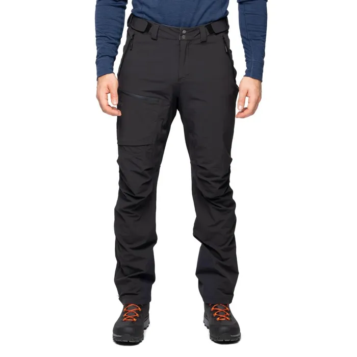 Men Bergans Of Norway Softshell Pants Breheimen Softshell Pants Black Solid Charcoal