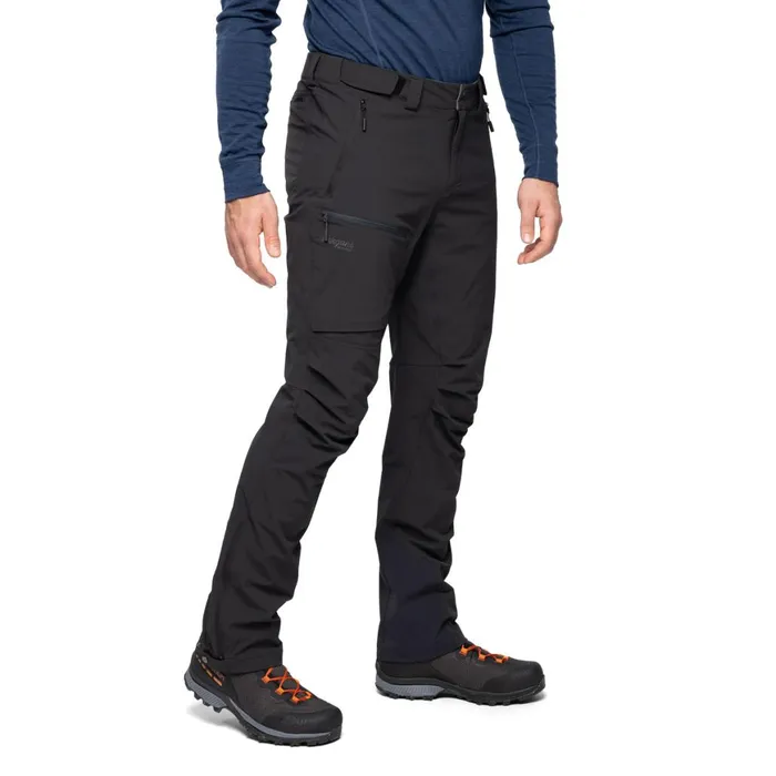 Men Bergans Of Norway Softshell Pants Breheimen Softshell Pants Black Solid Charcoal