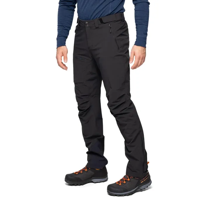 Men Bergans Of Norway Softshell Pants Breheimen Softshell Pants Black Solid Charcoal