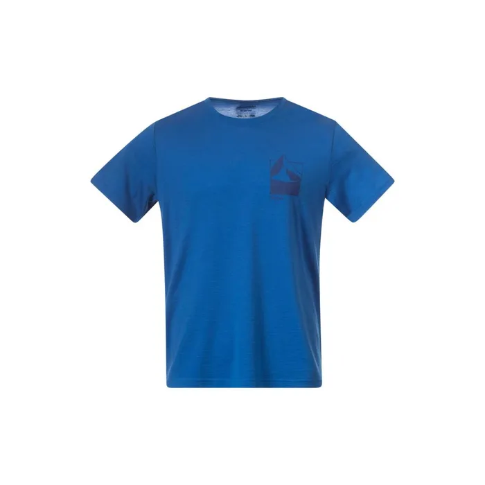 Men Bergans Of Norway TShirts Rabot Mount Wool Tee Space Blue