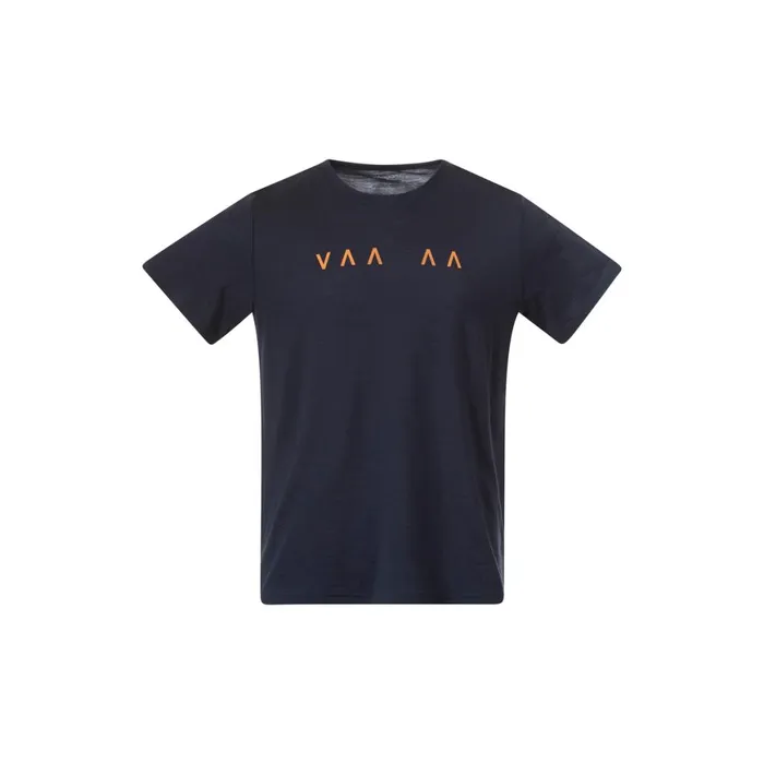 Men Bergans Of Norway TShirts Vaagaa Explore Merino Tee Navy Blue