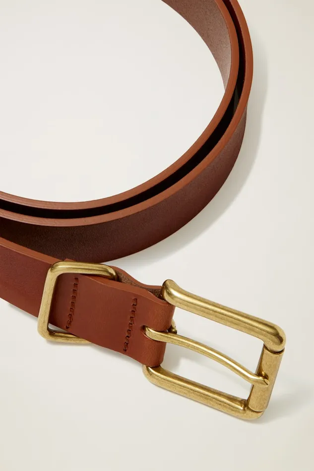 Men Bonobos Belts Men039s Leather Jeans Belt Light Brown With Bronze