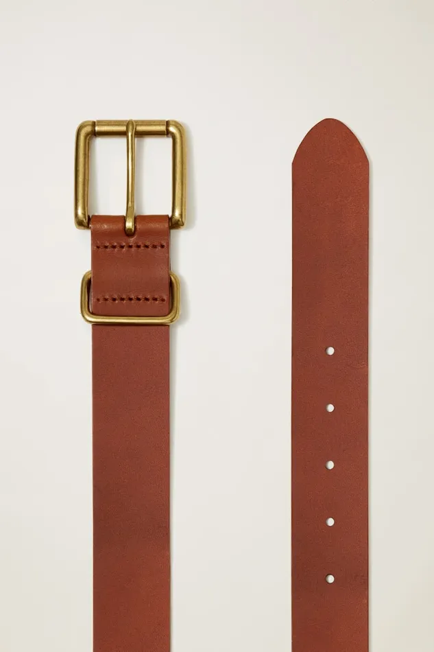 Men Bonobos Belts Men039s Leather Jeans Belt Light Brown With Bronze