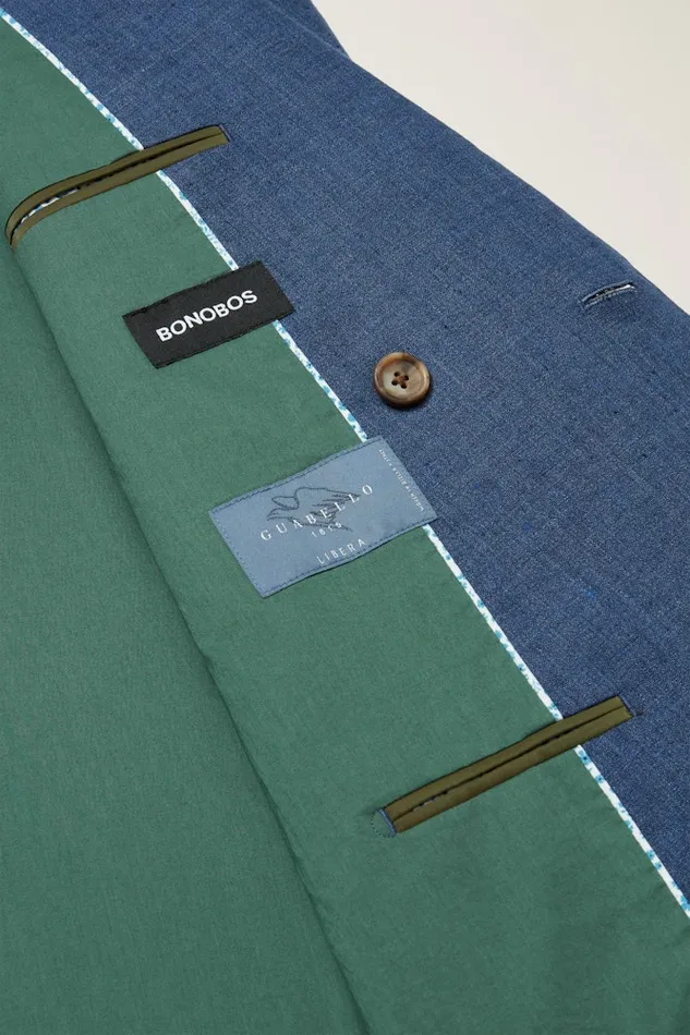Men Bonobos Blazers and Sport Coats Jetsetter Italian Linen Double Breasted Blazer Bright Navy Men Bonobos Blazers and Sport Coats Jetsetter Italian Linen Double Breasted Blazer Bright Navy