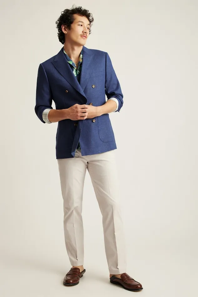 Men Bonobos Blazers and Sport Coats Jetsetter Italian Linen Double Breasted Blazer Bright Navy Men Bonobos Blazers and Sport Coats Jetsetter Italian Linen Double Breasted Blazer Bright Navy