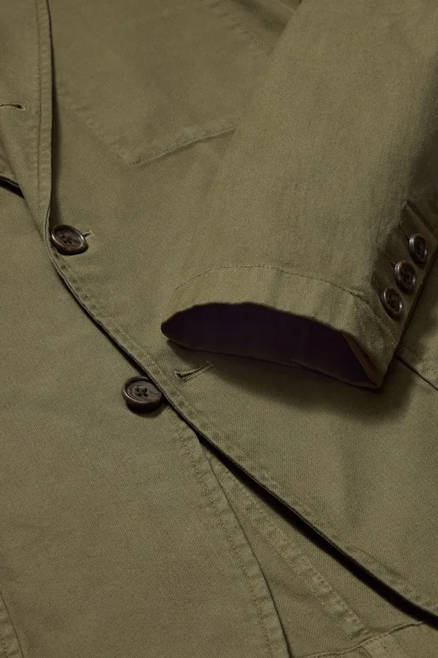 Men Bonobos Blazers and Sport Coats Jetsetter Washed Cotton Blazer Olive