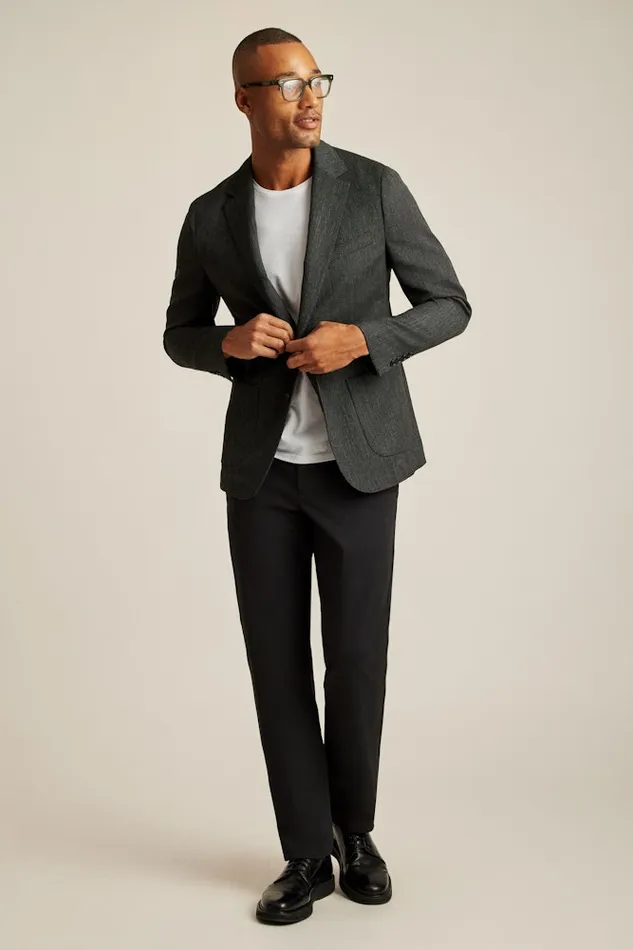 Men Bonobos Blazers and Sport Coats Unconstructed Italian Wool Blazer Charcoal