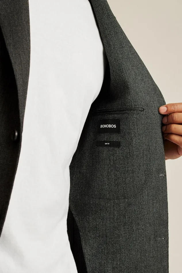 Men Bonobos Blazers and Sport Coats Unconstructed Italian Wool Blazer Charcoal