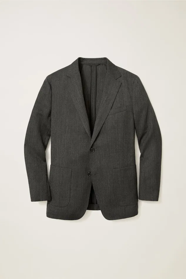 Men Bonobos Blazers and Sport Coats Unconstructed Italian Wool Blazer Charcoal