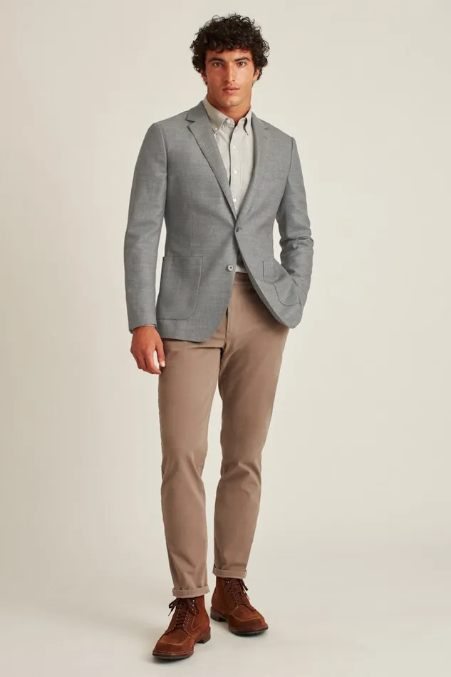 Men Bonobos Blazers and Sport Coats Unconstructed Italian Wool Blazer Grey