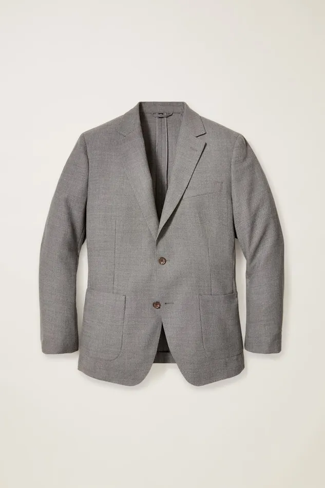 Men Bonobos Blazers and Sport Coats Unconstructed Italian Wool Blazer Grey