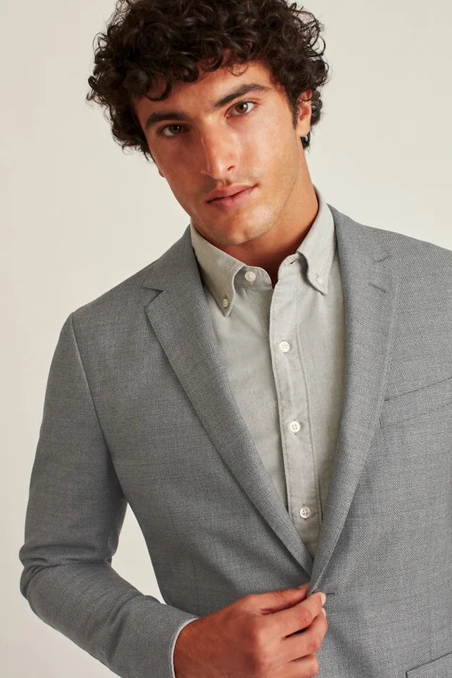 Men Bonobos Blazers and Sport Coats Unconstructed Italian Wool Blazer Grey