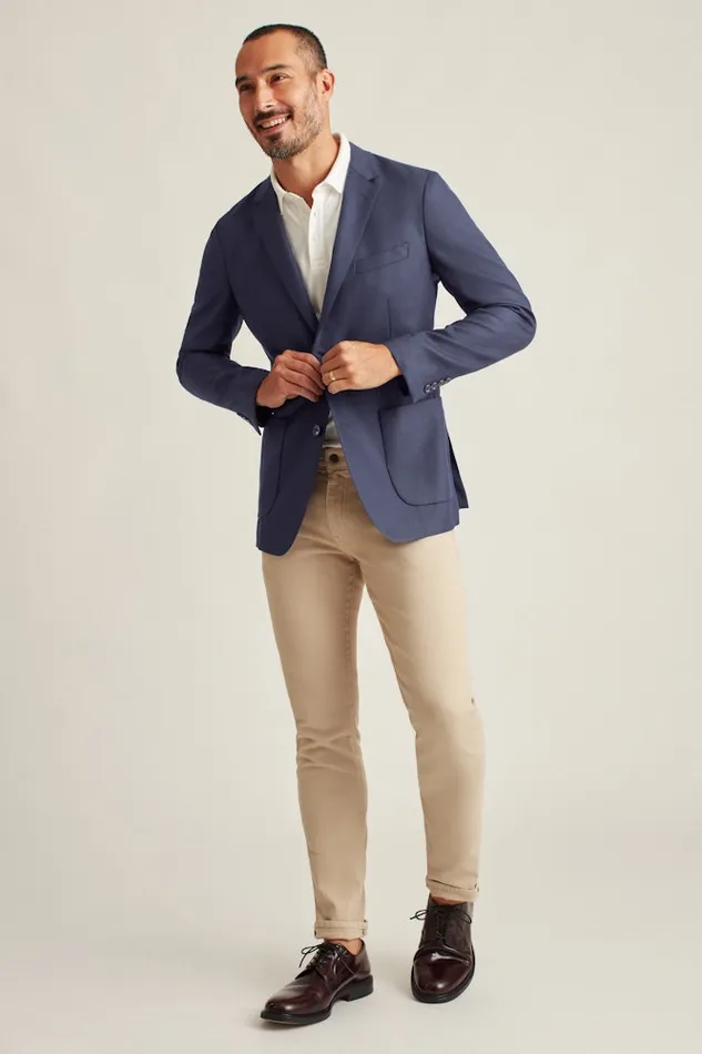 Men Bonobos Blazers and Sport Coats Unconstructed Italian Wool Blazer Navy
