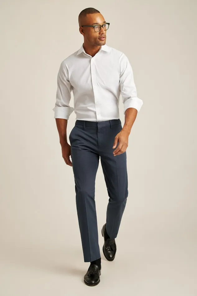 Men Bonobos Dress Pants Easy WrinkleResistant Bonobos Stretch Dress Pants Monday Steel Blue Yarn Dye