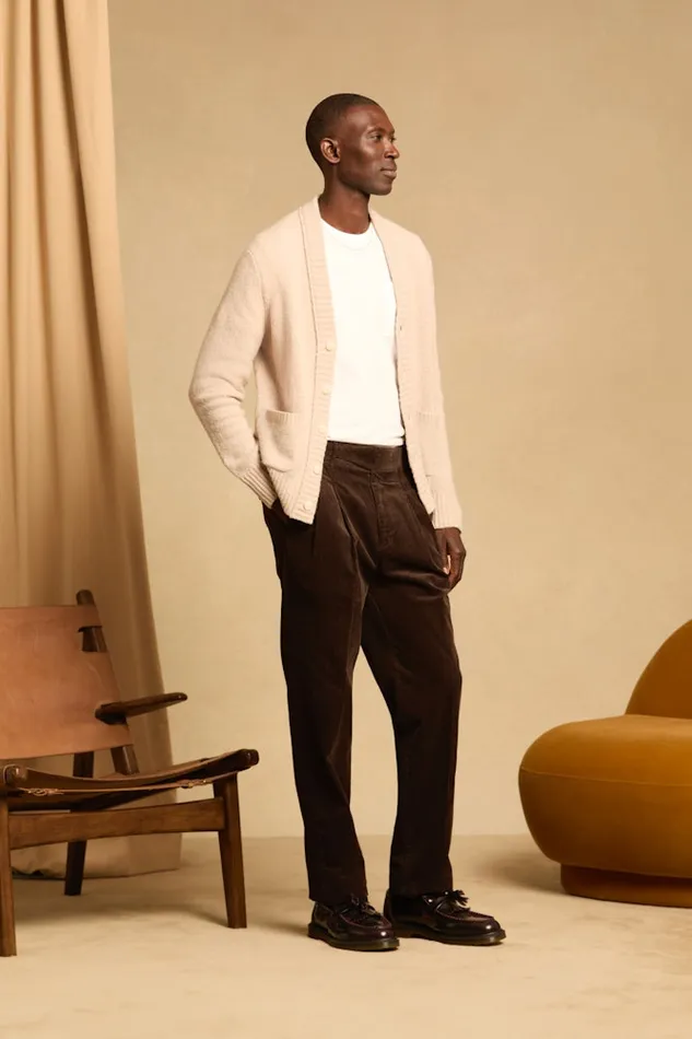 Men Bonobos Dress Pants Italian Gurkha Trouser Brown Corduroy