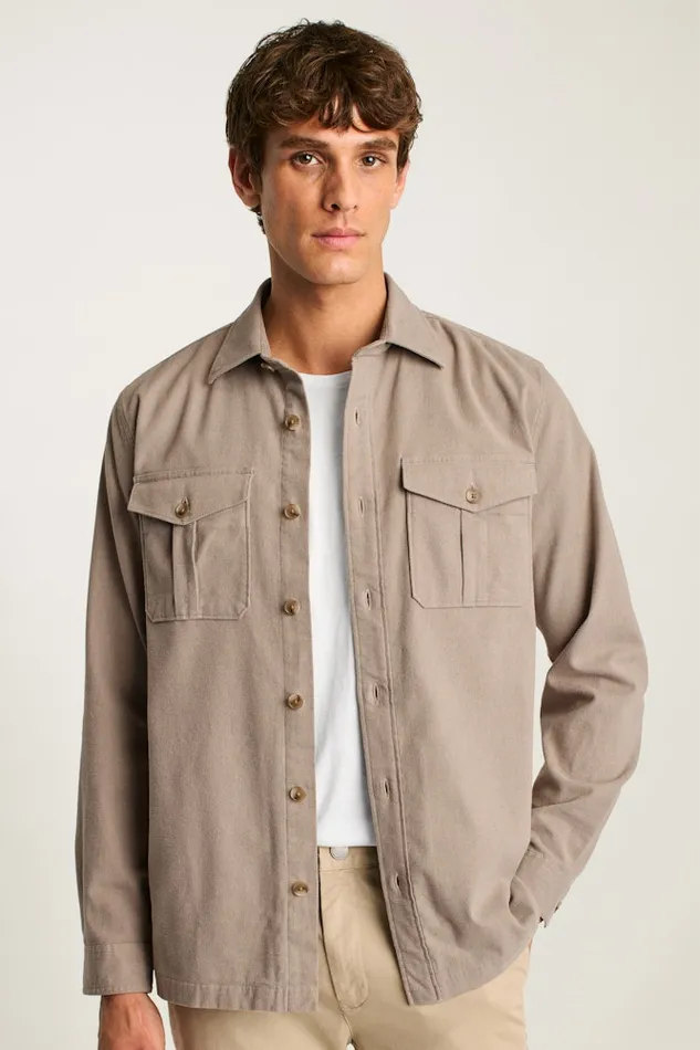 Men Bonobos Flannels and Shirt Jackets Moleskin Overshirt Heather Sand Men Bonobos Flannels and Shirt Jackets Moleskin Overshirt Heather Sand