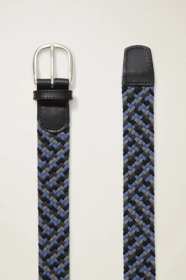 Men Bonobos Golf Belts Hats and Accessories Cinch Your Style With Bonobos039 Clubhouse Stretch Braided Belt Navy Multi