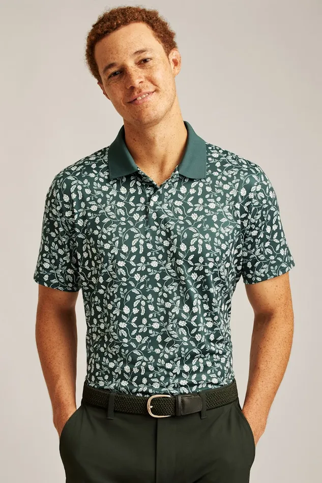 Men Bonobos Golf Polos and Tops The Limited Edition Performance Golf Polo Moss Hops Men Bonobos Golf Polos and Tops The Limited Edition Performance Golf Polo Moss Hops